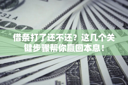 北京借条打了还不还？这几个关键步骤帮你赢回本息！