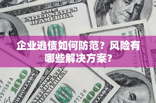 北京企业逃债如何防范？风险有哪些解决方案？