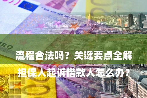 北京

担保人起诉借款人怎么办？流程合法吗？关键要点全解析