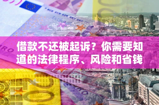 北京借款不还被起诉？你需要知道的法律程序、风险和省钱技巧